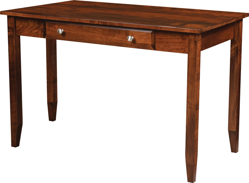 Hampton 48" Writing Desk in Brown Maple with an OCS117 Asbury Stain.  Hardware Shown is A53005-G10.